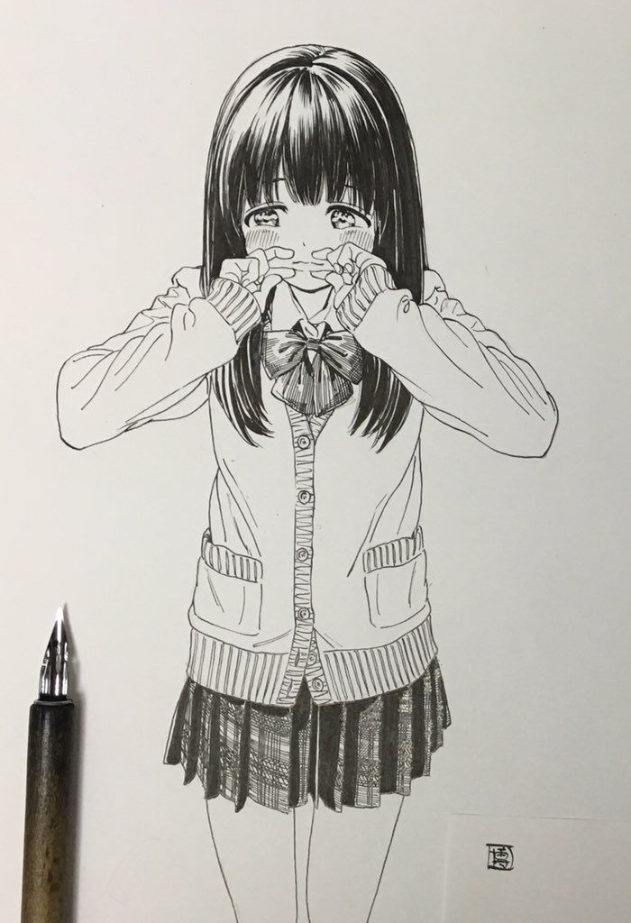 Desenho de anime no estilo mangá.