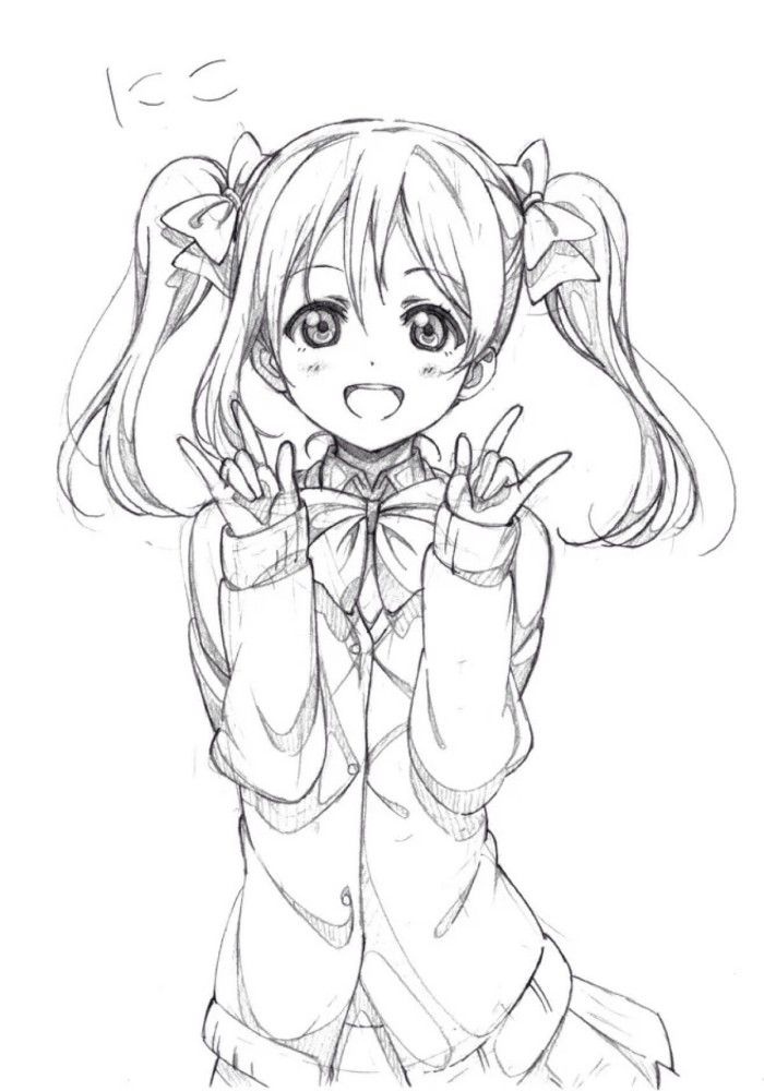 Desenho de anime no estilo mangá.